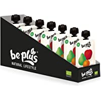Los mejores  - Be Plus Potito de fruta para bebé (Pouch Bio Manzana- Pera y Albaricoque) - 7 unidades.